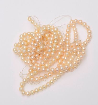 null Quatre rangs de perles de culturechoker.
Long: 35 cm, diam:3,92 mm