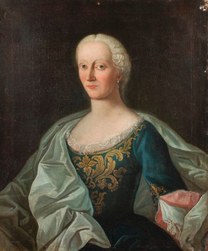 Ecole Italienne du XVIIIe siècle Portrait de "la dame de Belleville", née Baronne...