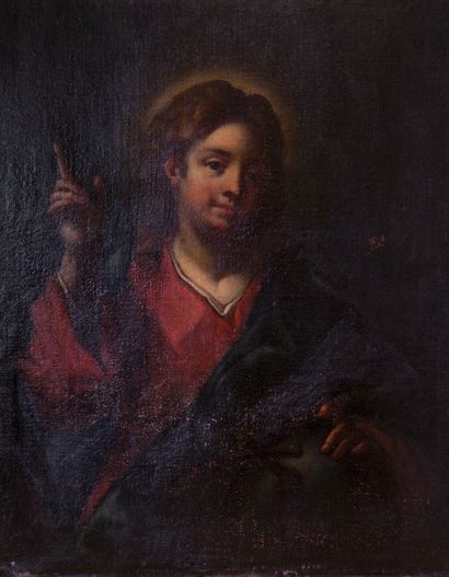 École FRANÇAISE du XVIIIe siècle 1 - La Vierge en buste
Huile sur toile (Quelques...