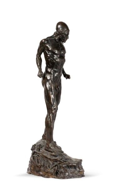 ALAGNA, XXe siècle 
Homme marchant, 2000
Bronze à patine brun foncé nuancé, Susse...