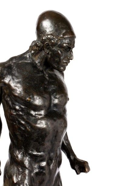 ALAGNA, XXe siècle 
Homme marchant, 2000
Bronze à patine brun foncé nuancé, Susse...