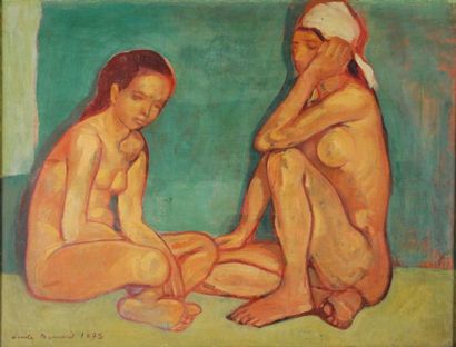 BERNARD Émile, 1868-1941 
Deux nus, 1895
Huile sur toile rentoilée (restaurations,...