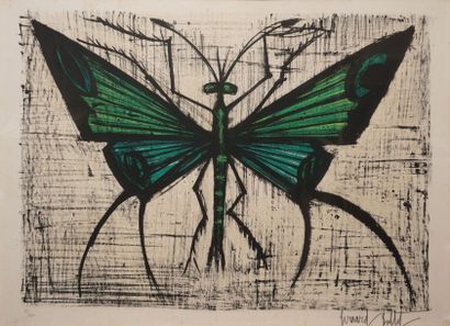 BUFFET Bernard, 1928-1999 
Le papillon vert
Lithographie en couleurs sur Arches,...