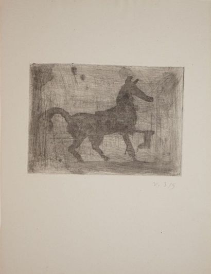 DERAIN André, 1880-1954 
Sept planches gravées sur cuivre, 1948 5 eau-forte en noir...
