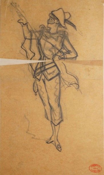GREVIN Alfred, 1827-1892 
Études de persoannges et de costumes 11 dessins au crayon...