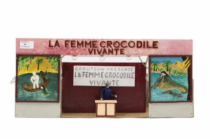 null La Femme Crocodile Vivante

Réplique électrifiée de la baraque de foire en bois...