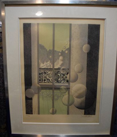 null BATTUT Michèle (1946)

fenêtre aux bulles,

lithographie signé en bas à droite...