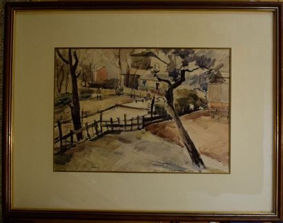 null BERTIN Roger (1915-2003)

Le jeu de boules à Montmartre, 1940

Aquarelle (infime...