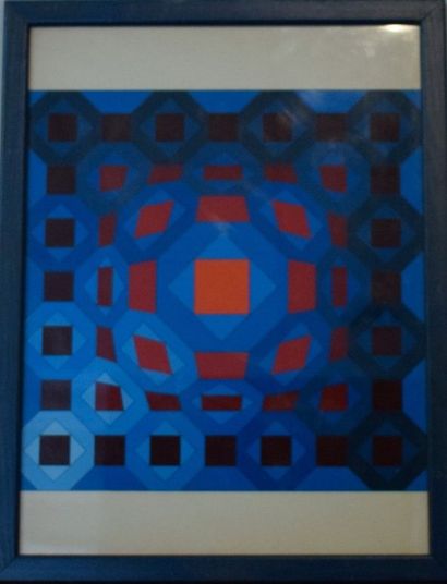 null VASARELY V. (d'après)

Abstraction bleue et rouge

Sérigraphie (insolation),...