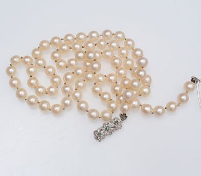 Collier de perles choker.

L. : 72 cm.