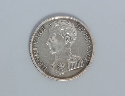 null HENRI V. 1 franc, 1831.

A/. Buste à gauche en habit. 

R/. Armoiries couronnées...