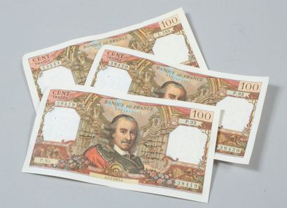 null [ Billet de banque ] [ France ]

Lot de 3 billets de cent Francs CORNEILLE (FY...