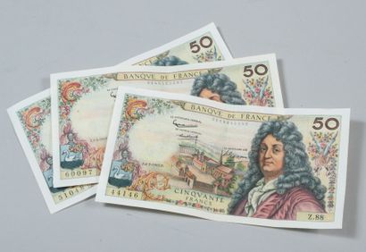 null [ Billet de banque ] [ France ]

Lot de 3 billets de cent Francs RACINE (FY...