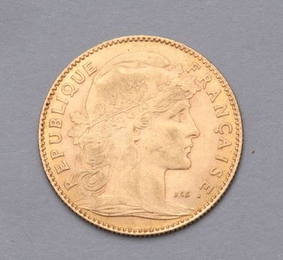 null Pièce en or 10 francs " Coq " ( 1 x 1911 ) 