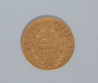 null Pièce en or " Napoléon tête nue " ( 1 x 1859 BB ) 