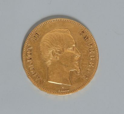 null Pièce 100 francs or "Napoléon III tête nue" (A 1859)