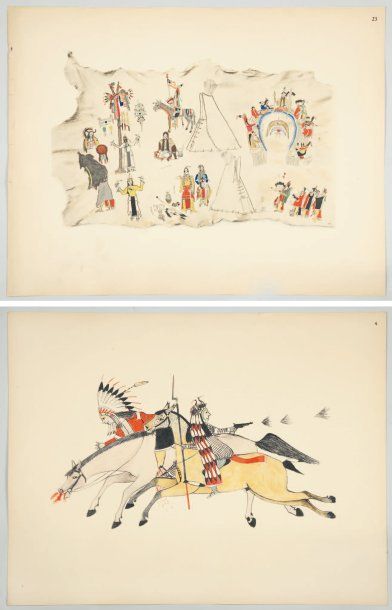 [H. B. ALEXANDER] Sioux Indian Painting Editions C. Szwedzicki - 1938. In-folio -...
