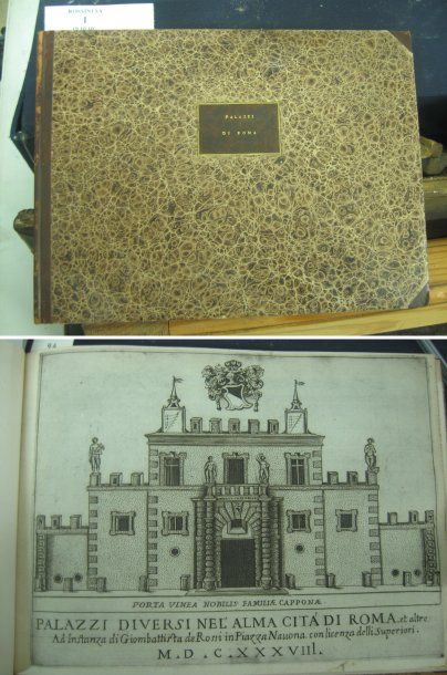 Giovanni Giacomo ROSSI Palazzi diversi ne l'Alma Cita di Roma, 1638 Suite de 20 planches...