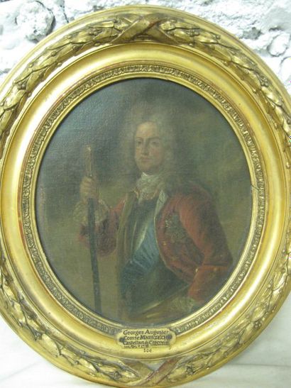 Ecole Française du XVIIIe siècle Portrait de Georges Auguste, Comte de MNISZECH,...