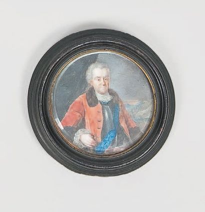 Ecole Polonaise, milieu du XVIIIe siècle Portrait présumé du Comte Poniatowki, en...