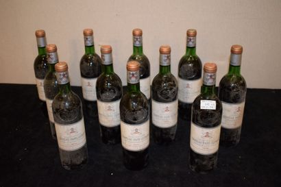null 11 bouteilles CH. PAPE-CLEMENT, Pessac-Léognan 1970 (ets, 8 TLB, 2 MB, 1 B)...