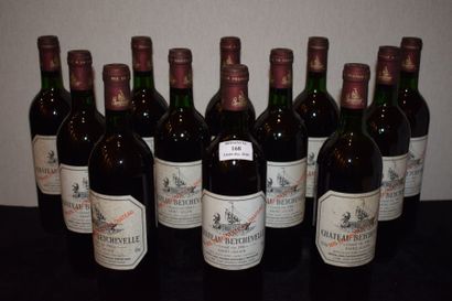 null 12 bouteilles CH. BEYCHEVELLE, 4° cru Saint-Julien 1986, (elt, 2 J, 1 LB) 