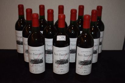 null 12 bouteilles CH. HAUT TROPCHAUD, Pomerol 1986