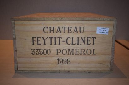 null 12 bouteilles CH. FEYTIT-CLINET, Pomerol 1998 cb