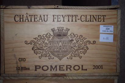 null 12 bouteilles CH. FEYTIT-CLINET, Pomerol 2001 cb