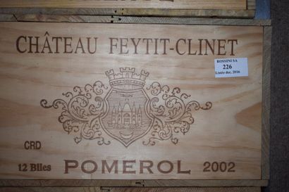 null 12 bouteilles CH. FEYTIT-CLINET, Pomerol 2002 cb