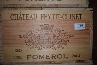 null 12 bouteilles CH. FEYTIT-CLINET, Pomerol 2004 cb