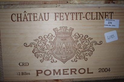 null 12 bouteilles CH. FEYTIT-CLINET, Pomerol 2004 cb