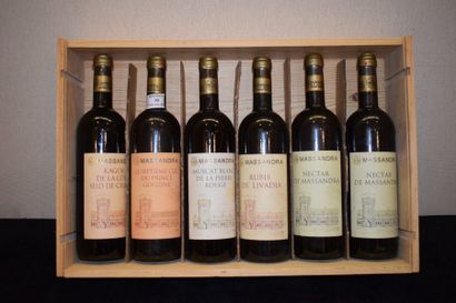 null Ensemble de 6 bouteilles Massandra, (rare assortiment : 2 Nectar 2001, 1 Rubis...