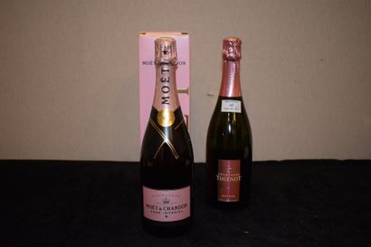null 2 bouteilles CHAMPAGNE rosé, (Moët & Thiénot) 