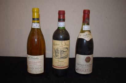 null Ensemble de 6 bouteilles 

1 bouteille PULIGNY-MONTRACHET "Folatières", J. Drouhin...