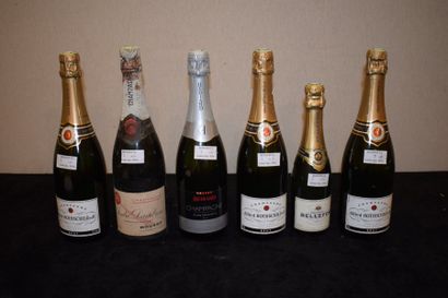null 5 bouteilles CHAMPAGNE et une demie (Alfred Rothschild, Besserat, Hédiard...)...