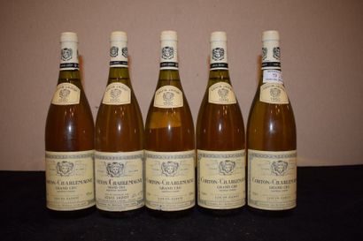 null 5 bouteilles CORTON CHARLEMAGNE, L. Jadot 1990