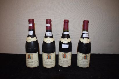 null 4 bouteilles NUITS-ST-GEORGES "Les Vignes Rondes", G. Mugneret 1992 (tachée...