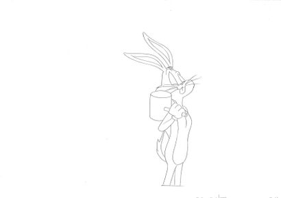 null BUGS BUNNY Warner Bros studio. Dessin d'animation de Bugs Bunny. Format : 26,5...