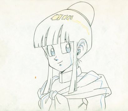 null DRAGON BALL Z (Akira Toriyama) Dessin d'animation de Chichi. Format : 24 x 27...