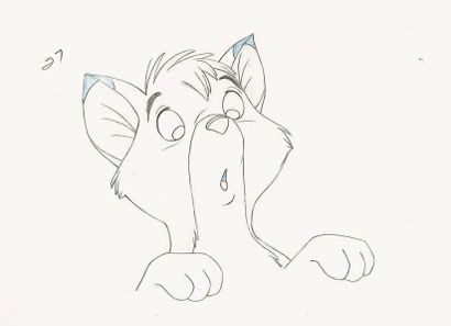 null ROX ET ROUKY Studio Walt Disney, 1981. Dessin d'animation de Rox. Format : 32...