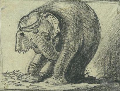 null DUMBO Studio Walt Disney, 1941. Dessin de storyboard. Format : 9 x 11,5 cm.