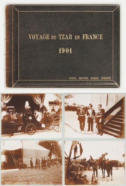 null VOYAGE DU TZAR EN FRANCE 1901 Album offert par le photographe Paul Boyer au...
