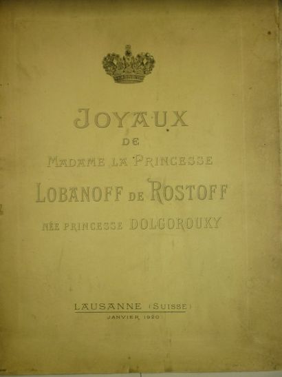 Vera LOBANOFF DE ROSTOFF Catalogue de la vente aux encheres a Lausanne en 1920 des...