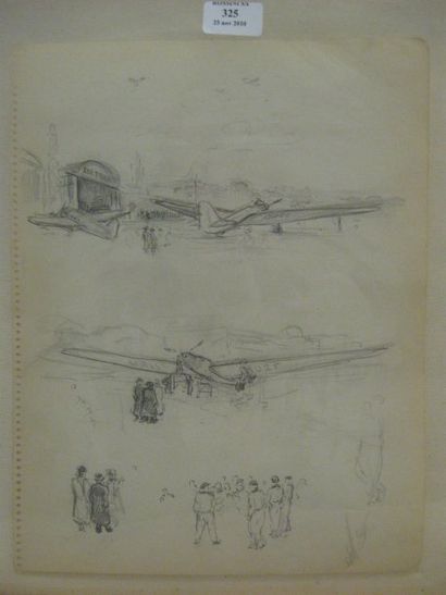 Serge FOTINSKY (1887 - 1971) Antonof 25 Crayon. 27 x 34,5 cm.



 Salon de l’aéronautique,...