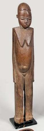 AFRIQUE Statue LOBI (Burkina Faso) Statue protectrice à l'attitude hiératique, debout,...