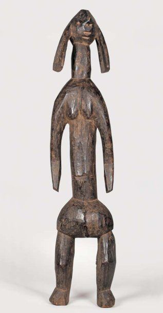 AFRIQUE Grande statue MUMUYE (Nigeria) Représentant un personnage féminin (sexe et...