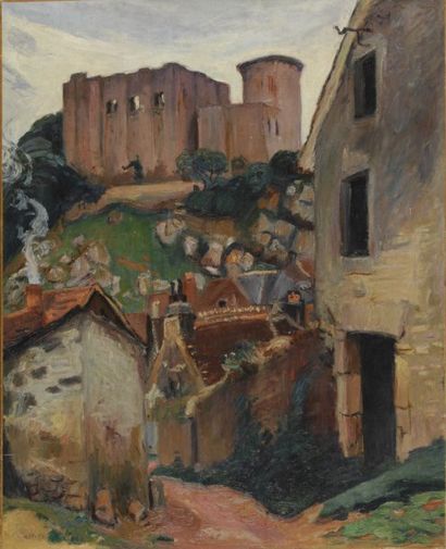Émile Othon FRIESZ Falaise, le château fort, circa 1897 Huile sur toile rentoilée,...