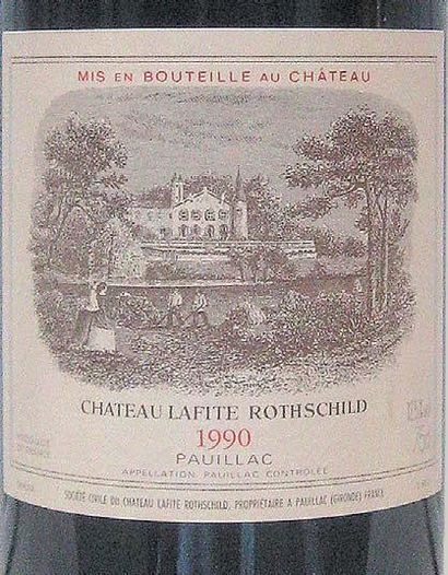 null 6 bouteilles CH. LAFITE-ROTHSCHILD, 1° cru Pauillac 1990 