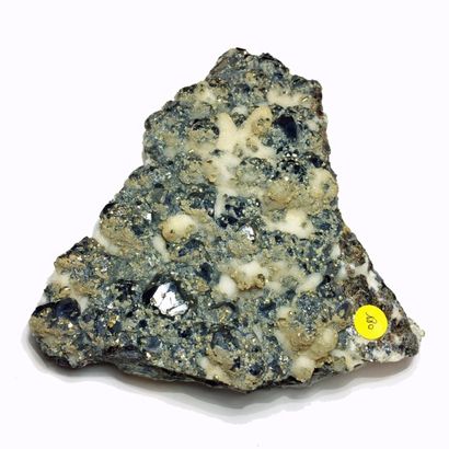 null Deux minéraux de Roumanie : association en plaque BLENDE, CHALCOPYRITE, QUARTZ...
